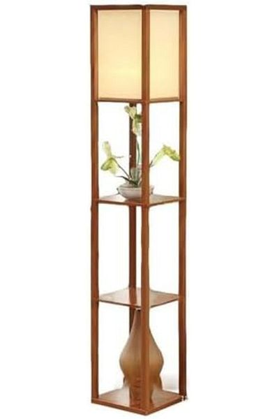 Türkiye Nordic Modern Bedroom linen cover Standing Floor vertical lamp Pull cord switch with 9W bulb
