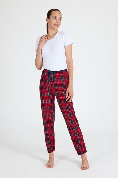 Rays Red Checkerboard Patterned Pajama Bottoms 4522