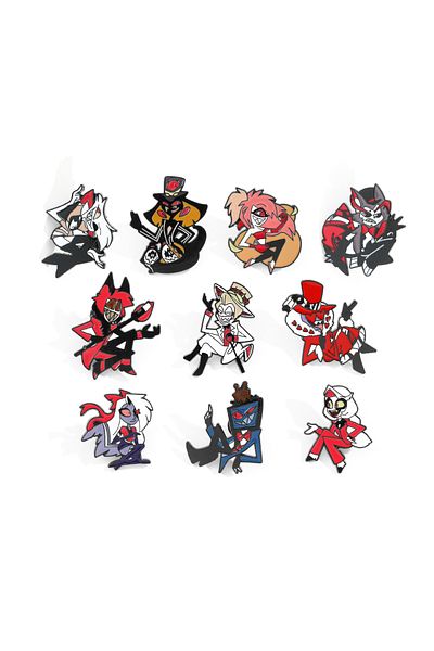 Choice 10 PCS 4PCS New Cartoon Badge Pin Alloy Emblem Creative Film Characters Clothing Bags Accessories So