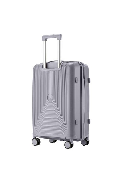 Senator Unisex Hard Case Large Luggage Lightweight PP Trolley Luggage |3-Digit Combination KH1009-Light Grey