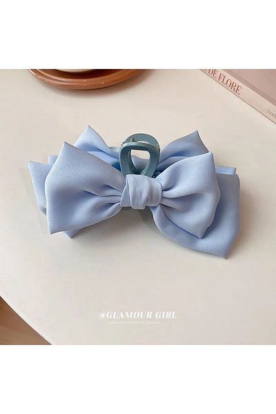 Choice 3 Fashion Women Bow Hairpin Korean Version Of Solid Color Butterfly Satin Hair Clips Girls Hair Acc.