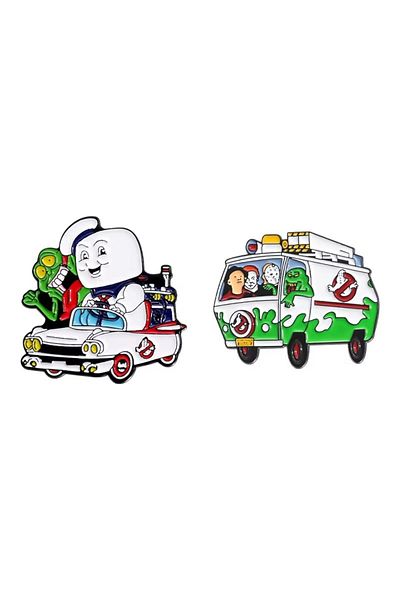 Choice Set 4 Halloween Horror Ghost Enamel Pins Cool Green Monster Brooches Lapel Backpack Badge Fashion Ho