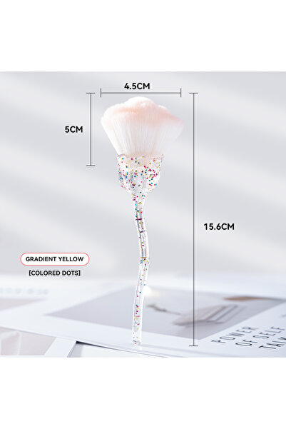 Choice فرشاة إزالة غبار الأظافر البنية، أداة تنظيف مسحوق طلاء الأظافر الجل ال...