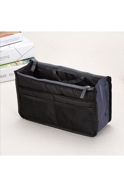 Choice 29x17.5x8.5cm black Organizer Insert Bag Women Nylon Travel Insert Organizer Handbag Purse Large lin