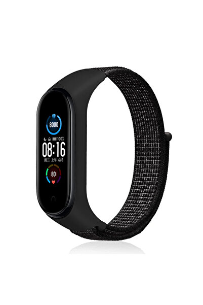 Choice لساعة Mi Band 7 باللون الأسود الفاتح 01 حلقة من النايلون لساعة Mi Band...