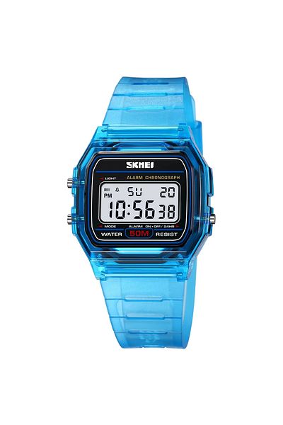 Skmei blue 2056 Electronic Watch for Men Women Waterproof Sport Calendar Date Wristwatch Countdown C