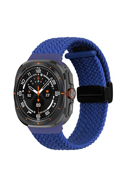 Choice Galaxy 7 Ultra 47mm blue For Samsung Galaxy Watch Ultra Strap 47mm Accessories Magnetic Braided Nylo