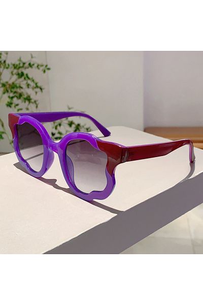 Choice as picture shows purple red grey KAMMPT Candy Color Popular Ladies Shades Fashion Flower Decor Pink