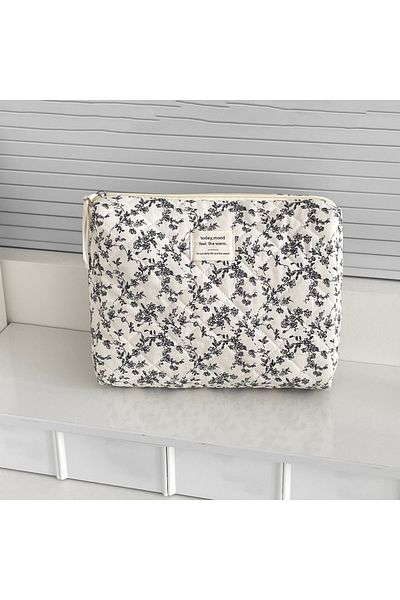 Choice B Fashion Ins Black Flower Women Quilting Bags Handbag Travel Organizer Cosmetic Makeup Storage Pou.