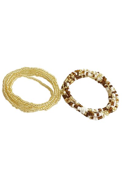 Choice 2pcs Bohemia Colorful Beaded Elasticity Waist Belly Chain for Women Girl 2023 Fashion Summer Beach W
