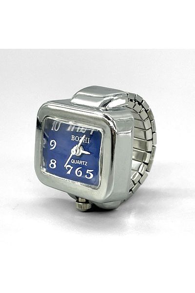 Choice blue Fashion Personality Small Watch Small Square Finger Ring Watch Mini Burst Couple Cheap Things