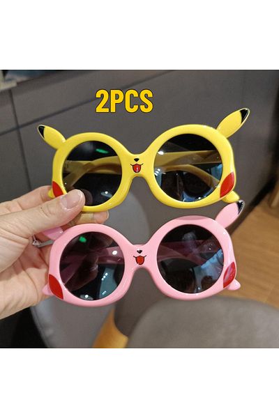 Choice JYHH2343-C1C3 2PCS Children Cute Cartoon Personality SunglassesStreet Shooting UV400 Boys Outdoor Su