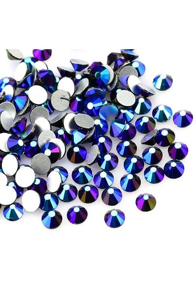 Choice ss20--1440pcs SS3-SS34 1440PCs Black Jet AB 3D Nail Art Rhinestones Flatback Non HotFix Rhinestone F