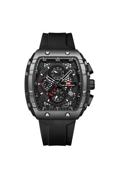Choice 2841-HH VA VA VOOM Men Watch With 47mm Large Dial Timing Multifunctional Clock Fashionable Silicone