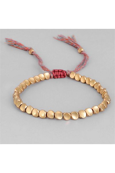 Choice BR20Y0085 Handmade Tibetan Buddhist Bracelets On Hand Braided Copper Beads Lucky Rope Bracelet & Ban