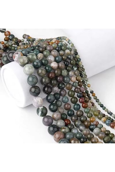 Choice 10mm Approx 37pcs 6m 8m 10m Indian Agate Natural Stone Beads 1 Strand Round Loose Spacer Bead For Je