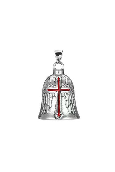 Choice Red Vintage 3D Design Motorcycle Guardian Bell Retro Wing Design Biker Good Luck Charm Alloy Punk St