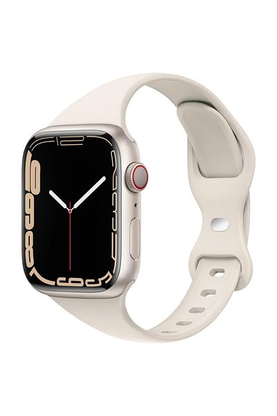Choice 38mm-40mm-41mm Starlight 03 Slim Silicone Strap For Apple Watch Band 45mm 44mm 40mm 41mm 42-38mm spo