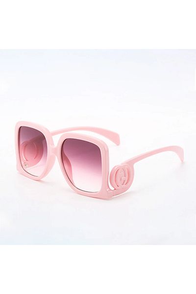 Choice pink Vintage Frame Foot Gyro Round Foot Accessory Large-sized Square Women's Fashionable Glasses Ret