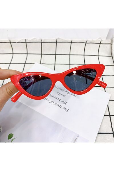 Choice red Sunglasses New children's small frame cat's eye plastic frame glasses 9014 trendy children's Sun