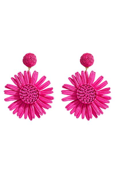 Choice Style 1 Vedawas Bohemian Raffia Flower Earrings,Cute Simple Holiday Party Women Accessories,Gifts fo