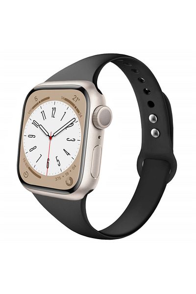 Choice 42mm 44mm 45mm 49mm black 34 Slim Silicone strap for Apple watch ultra 44mm band 41mm 45mm correa 38