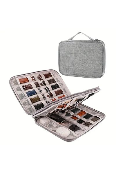 Choice grey Watch Band Organizer Case Travel Smart Watch Wriststrap Storage Bag Multifunction Portable Orga