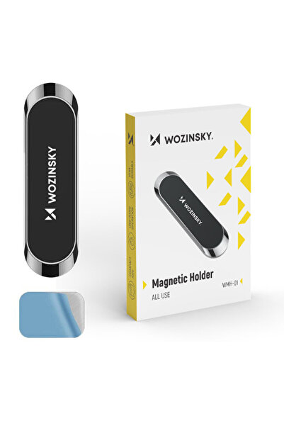 WOZINSKY Uchwyt magnetyczny na telefon na deskę rozdzielczą przyklejany czarny