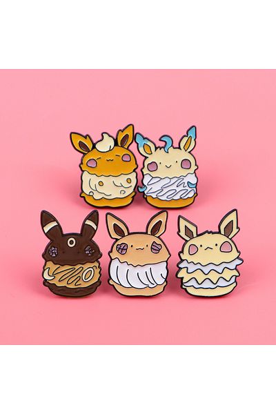 Miniso SILVER PLATED Anime Pikachu Enamel Pin Cute Psyduck Snorlax Brooches Woman Men Backpack Accessories