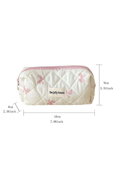 Choice Pink-Small Bow Makeup Bag Large Capacity Portable Travel Toiletry Bag Cosmetics Storage Bag for Girl