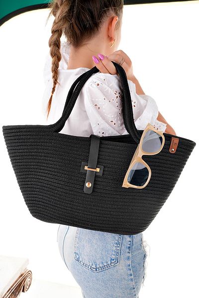 Aymood Women's Straw Bag Hand Braided Jute Straw Shoulder Beach Bag