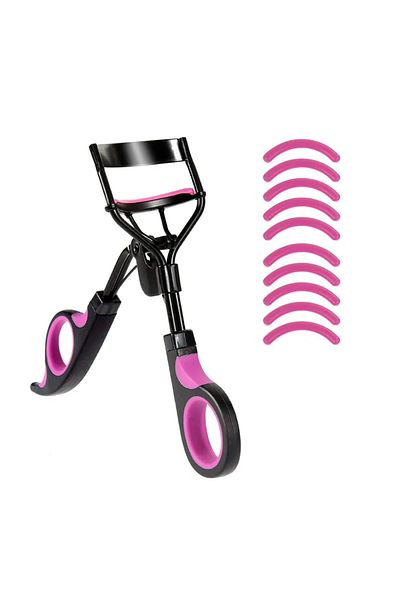 Choice Black purple Eyelash Curler with 10pcs Replacement Pads Women Professional Eyelashes Curling Tweezer