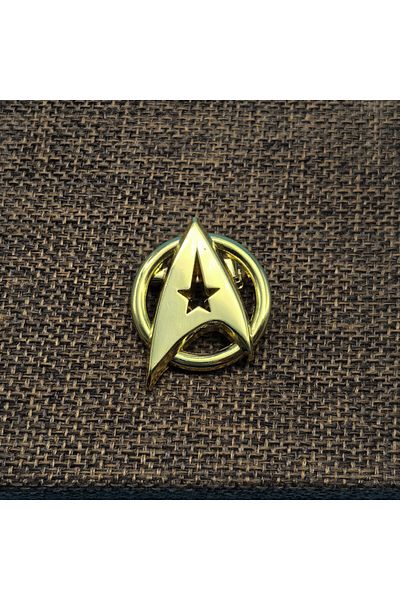 Choice Gold-color Space Trek Captain Enamel Pins Galactic Alien War Science Fiction Movie Brooches Lapel Ba