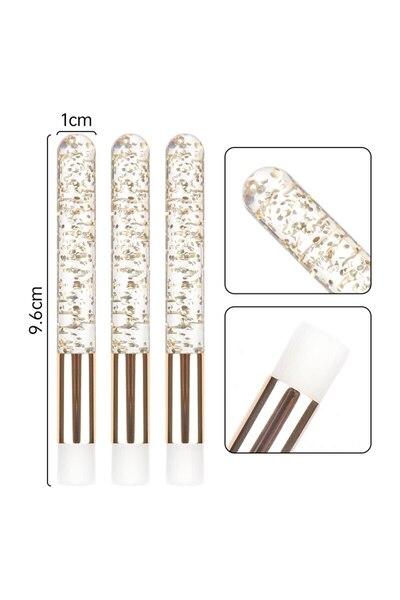 Choice1 5 قطع ذهبية من فرش تنظيف الرموش الكريستالية لتمديد الرموش وتنظيف الرؤوس السوداء في الأنف