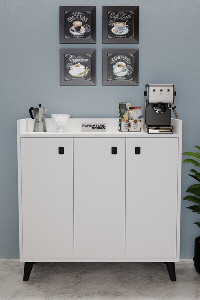 FurnatureDesign Milan Kahve Köşesi Mutfak Dolabı Çok Amaçlı Kiler Erzak Dolabı