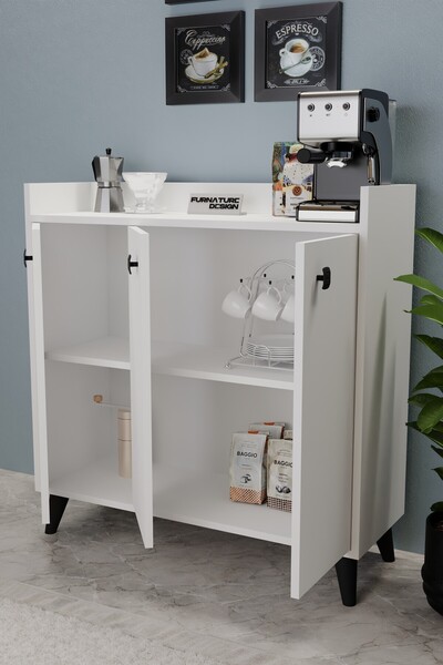 FurnatureDesign Milan Kahve Köşesi Mutfak Dolabı Çok Amaçlı Kiler Erzak Dolabı