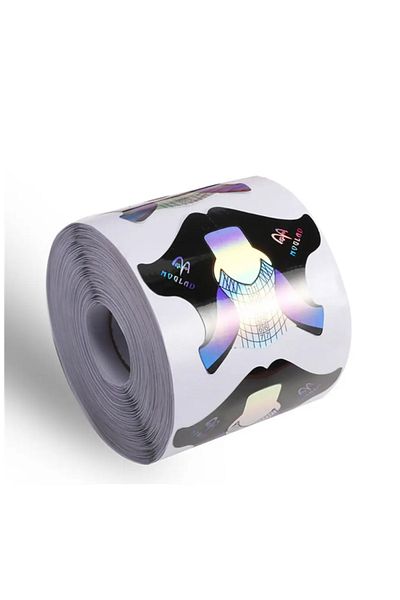 Choice ADE465 100Pcs Nail Paper Extension Stencil Forms Stickers Holder for Gel Acrylic Tips Builder French