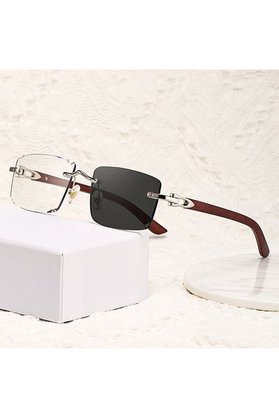 Choice Silver WHITE BLACK Men Photochromic Sunglasses Driving Fishing Chameleon Glasses Change Color Sun Gl