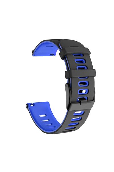 Choice 22mm Black blue Sports Silicone Watch Strap For Garmin Venu 3/Forerunner 265 255 Music /Vivoactive 4