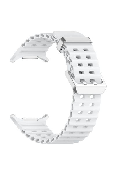 Choice Galaxy Watch Ultra WHITE Marine Band For Samsung Galaxy Watch Ultra 47mm Sports Silicone Strap For G