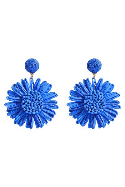 Choice Style 6 Vedawas Bohemian Raffia Flower Earrings,Cute Simple Holiday Party Women Accessories,Gifts fo