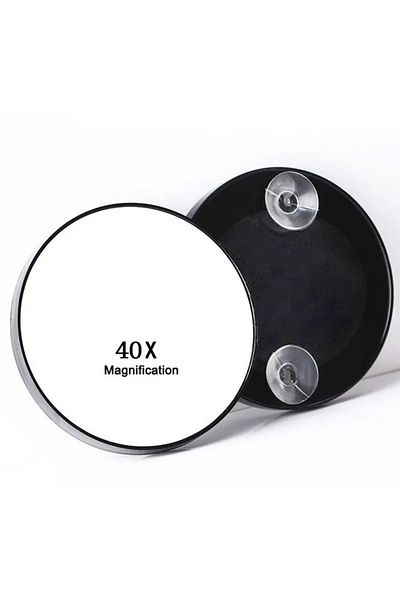 Choice 40X 40x Powerful Suction Cup Magnifying Glass - 3.5" Travel Makeup Mirror for Blackhead Removal, Acn