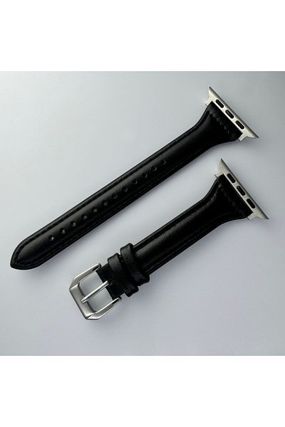 Choice 38 40 41mm black Slim Leather Strap for Apple Watch Band 44mm 40mm 41mm 49mm 45 Mm Wrist Women Brace