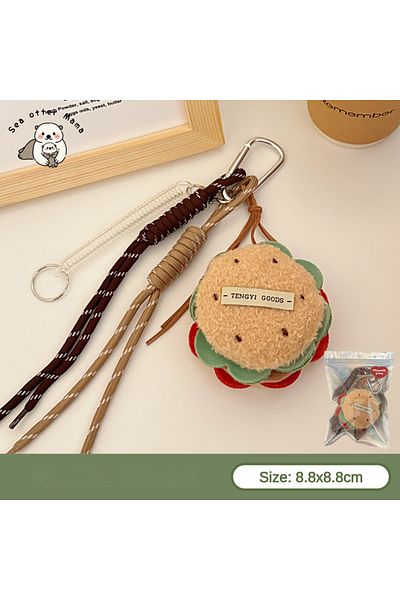 Choice Plush B Korean Plush Dessert Burger Pendant Cute Cake Key Hanger Pendant Backpack Pendant