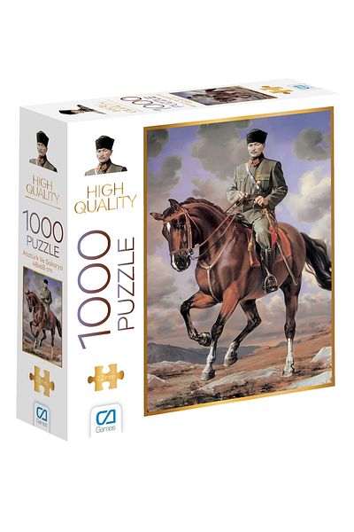 CA Games Ataturk and Horse Sakarya 1000 Pieces 2.2mm Thickness 48X68Cm Professional Hobby Puzzle Jigsaw Puzzle Series