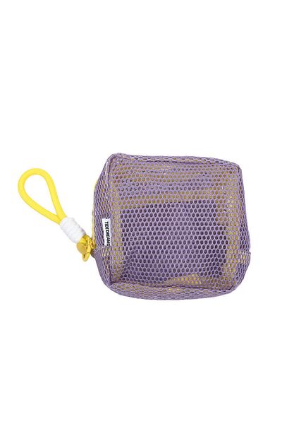 Choice Purple Women's Makeup Pouch Reusable Multi-purpose Square Toiletry Bag Handle Mesh Zipper Bags Light