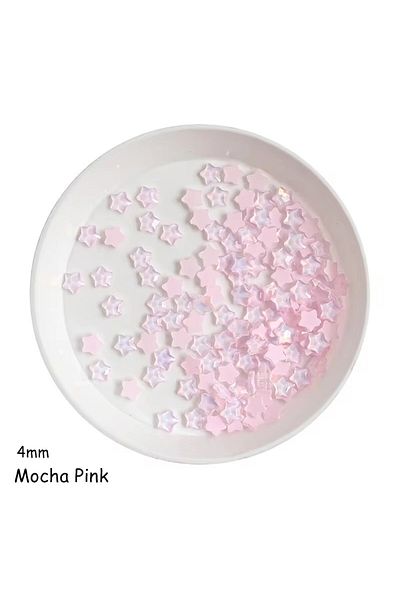 Choice 100pcs Pink 100PCS Cute Mini Mocha Color Star 4MM Flat Back Glass Crystal Nail Art Rhinestone DIY Ma