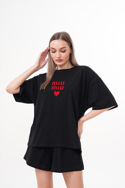 JANSO GROUP -Women's Cotton Printed A04 Short Sleeve Tshirt Oversize Large Size