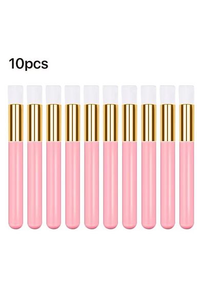 Choice1 pink-10pcs Eyelash Cleaning Brush Lash Shampoo Brush for Eyelash Extensions Peel Off Nos