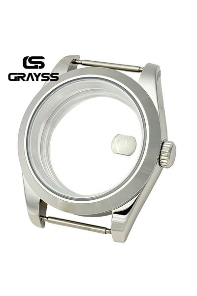 Choice ساعة ماء عالية الجودة مقاس 39 مم F-glass-date ذات حافة مسطحة/تروس MOD مقاس 36 مم 39 مم مع كريستال الياقوت